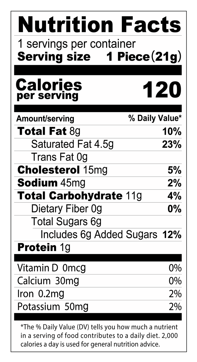STRAWBERRY CHOCOLATE HIRO-BIRO Nutrition Facts